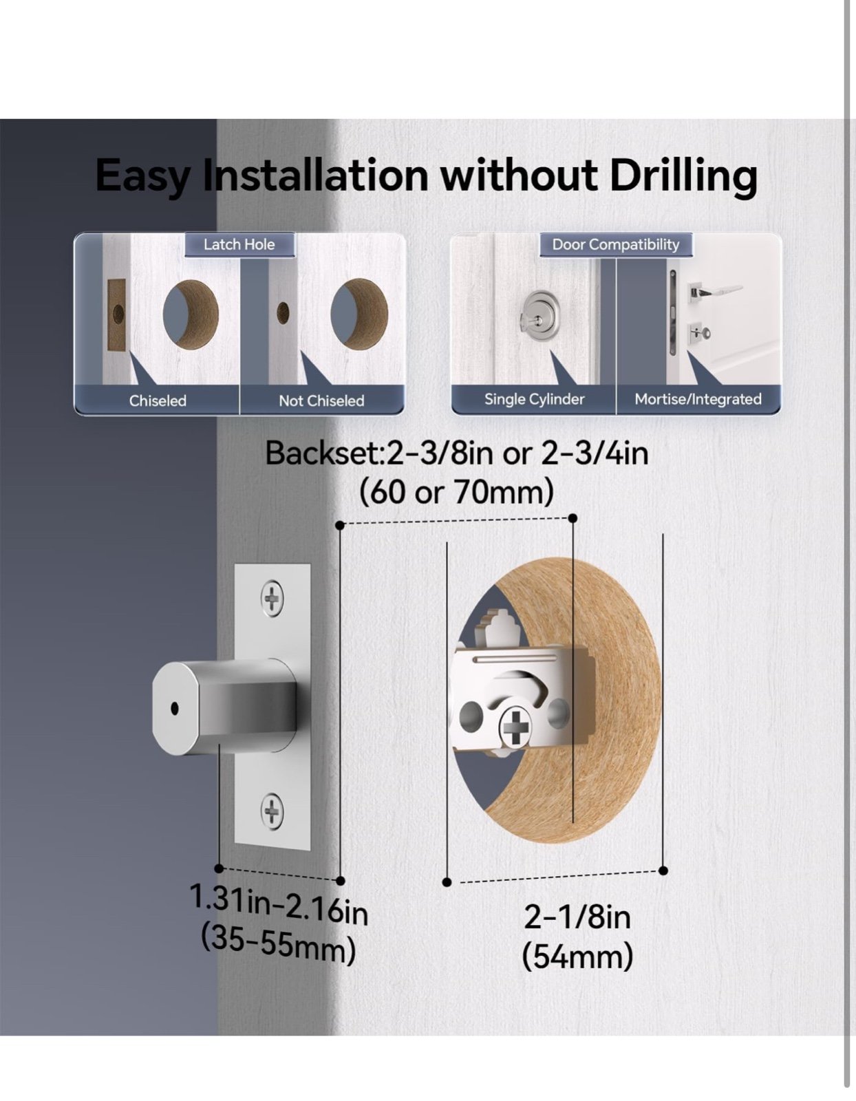Keyless Entry Door Lock Deadbolt with Handle Set, Keypad Door Lock with Handle S - detail