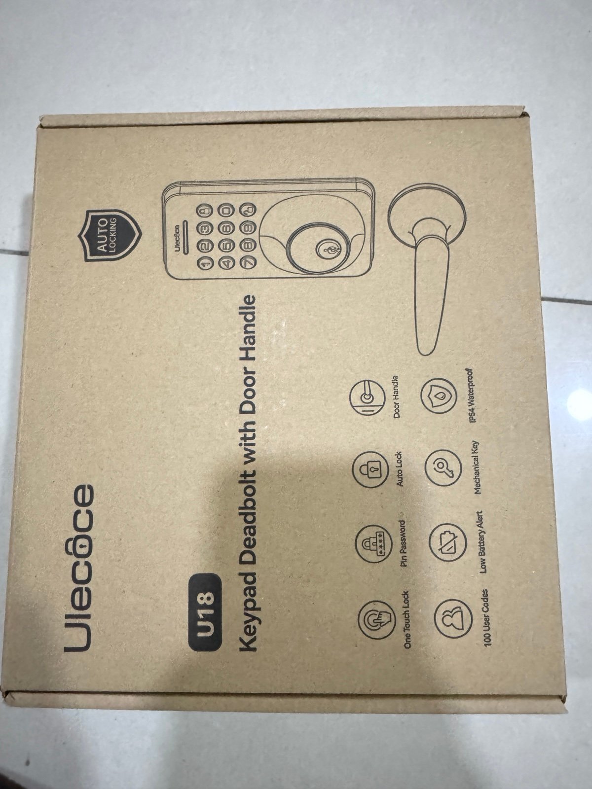 Keyless Entry Door Lock Deadbolt with Handle Set, Keypad Door Lock with Handle S - detail