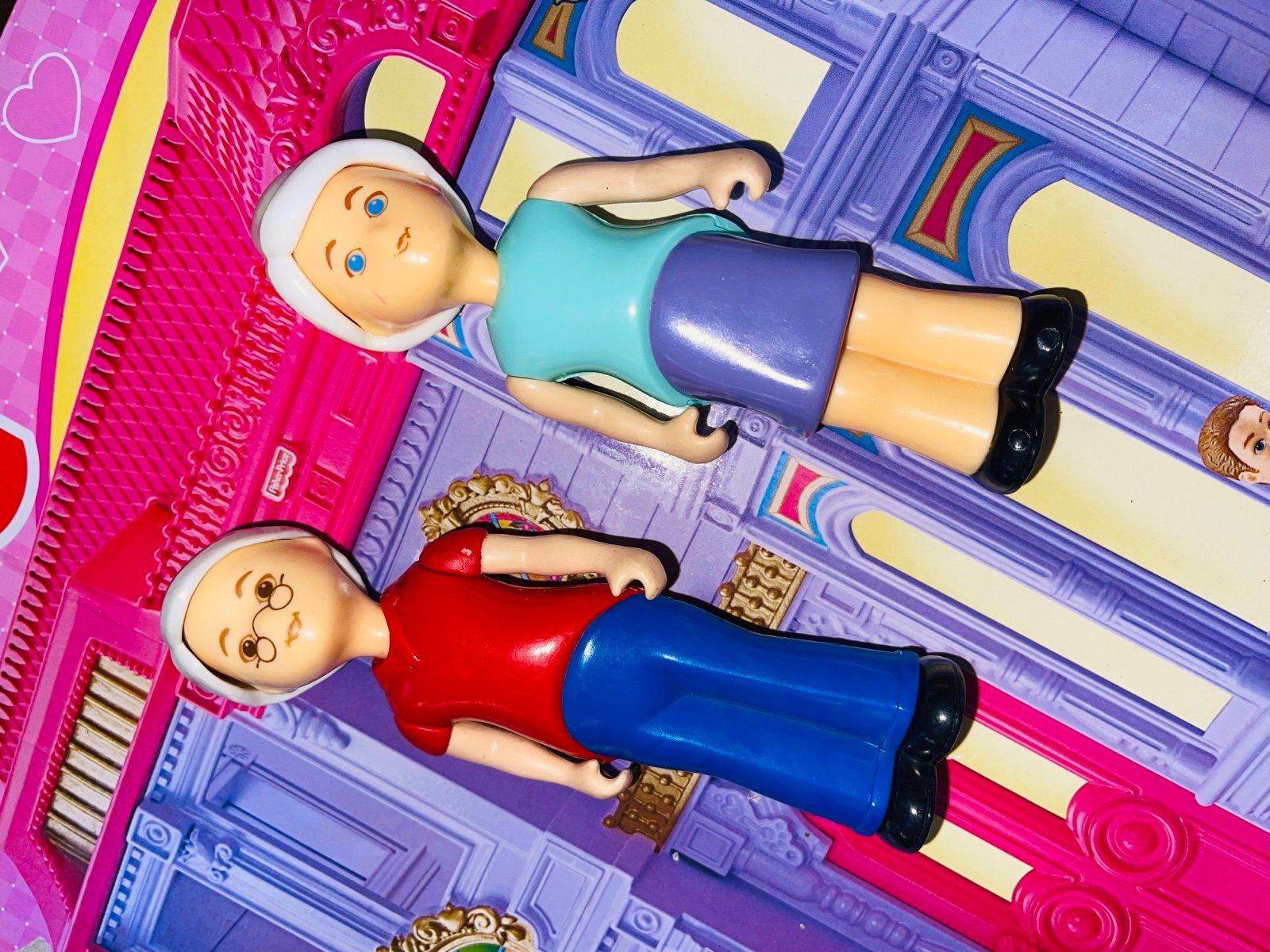 Vintage Little Tikes Grandma Grandpa Grandparents Dollhouse People Doll House