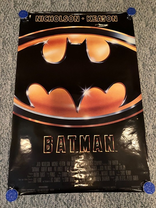 Vintage 1989 Batman Movie Poster - Keaton, Nicholson