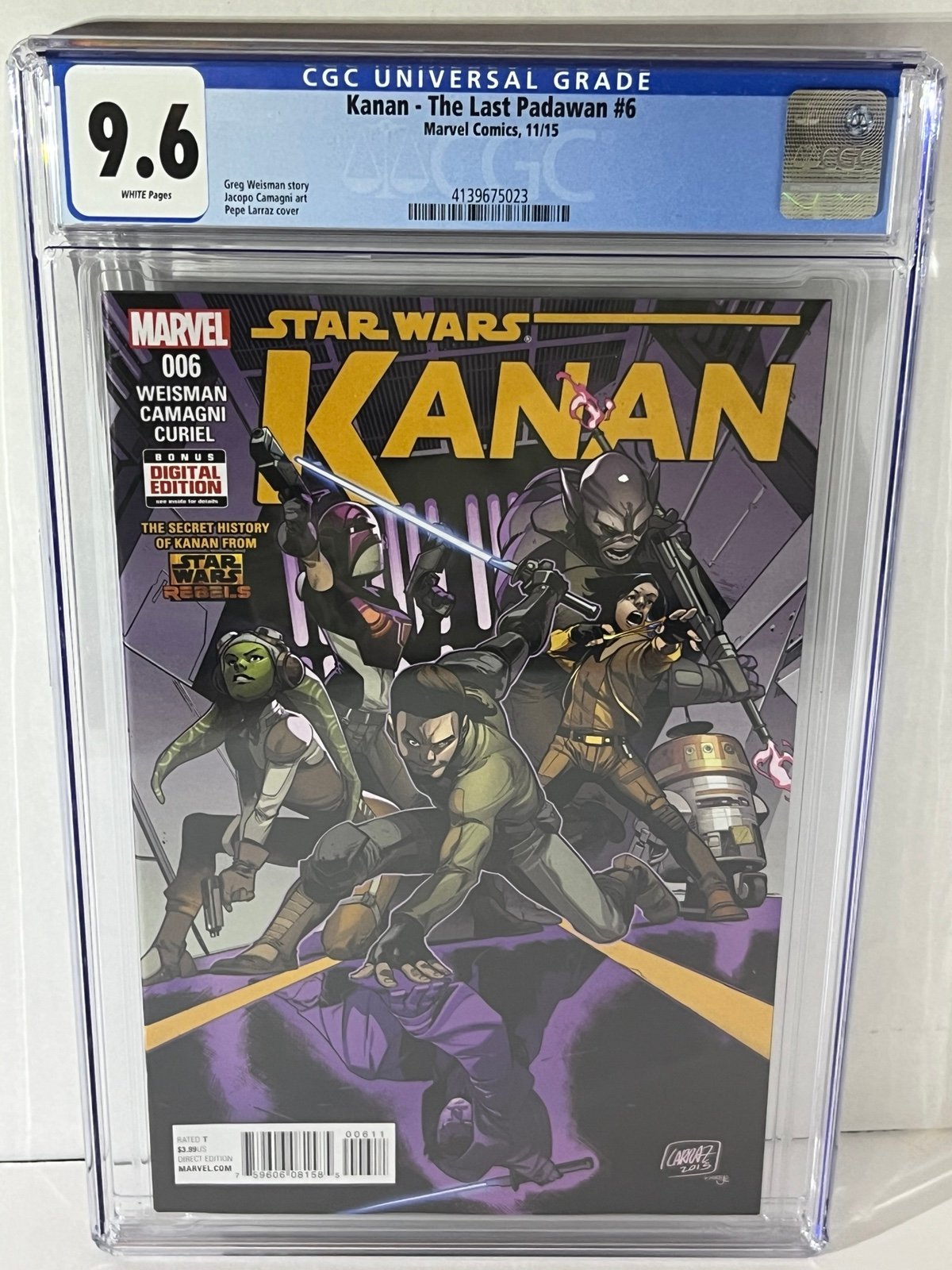 Star Wars Kanan The Last Padawan 6 1st Full App Of Rebels (2015) CGC 9.6