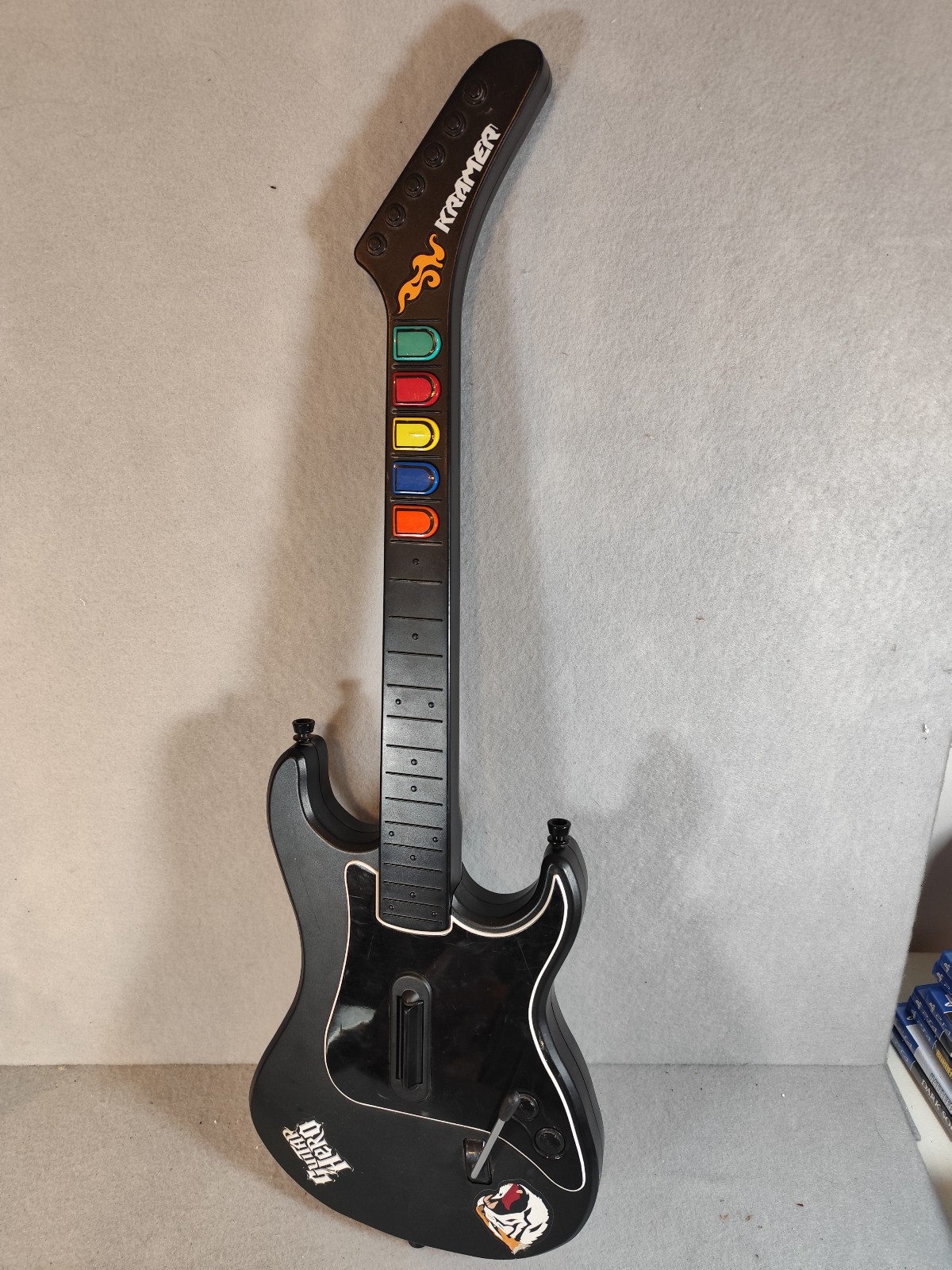 PS2 Guitar Hero Red Octane Kramer Striker Wireless Guitar No Dongle