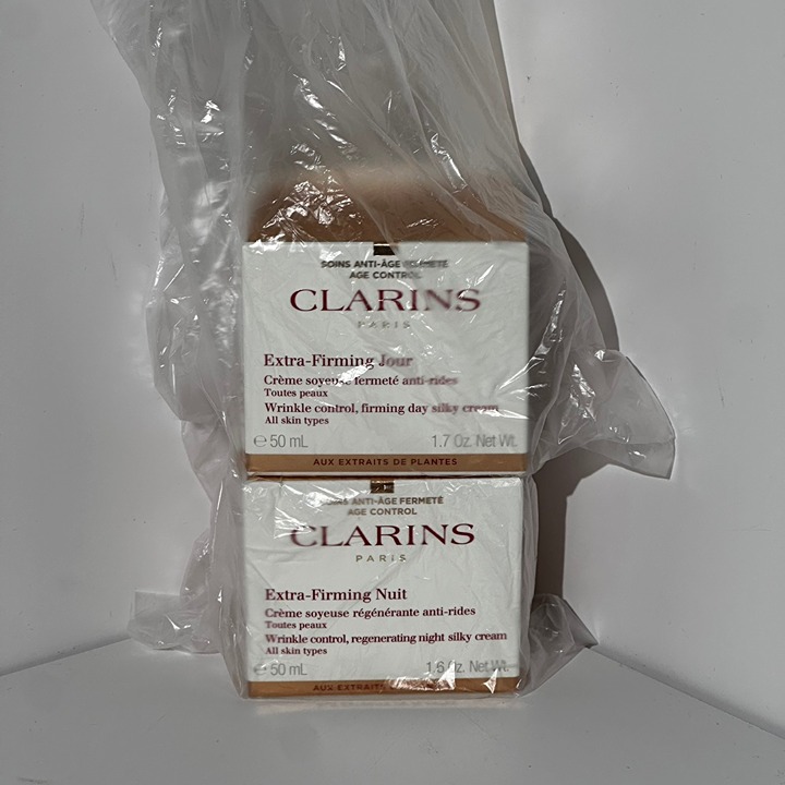 Clarins Extra-Firming Day & Night Cream Duo – Wrinkle Control Firming Set 50ml