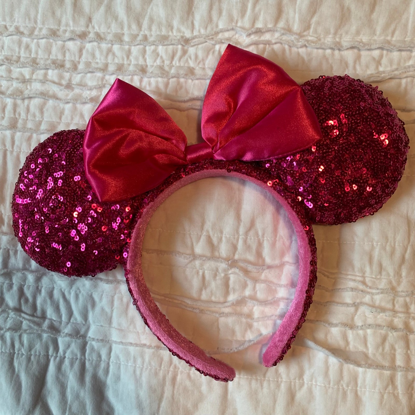 Walt Disney world pink sequin ear headband