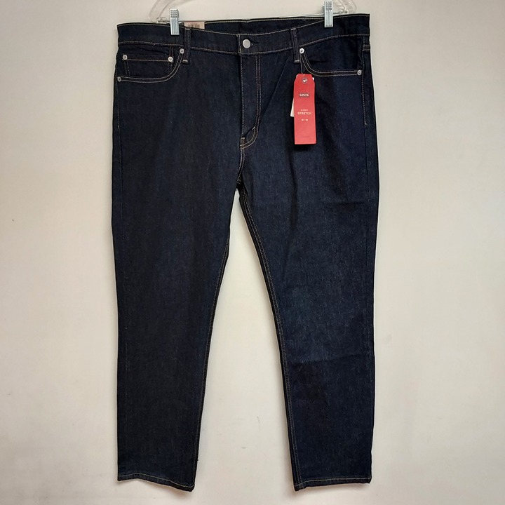 LEVI'S MENS 511 BUTTON FLY SLIM FIT STRETCH DENIM BLUE JEANS DARK WASH NWT 40x30
