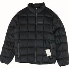 Eddie Bauer Mens XL Tall Black Quilted Zip Front Ultralight Down Jacket NEW