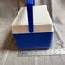 VINTAGE COLEMAN Small Blue/White COOLER MODEL 5205 Lunch Box Hunting Fishing.