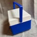 VINTAGE COLEMAN Small Blue/White COOLER MODEL 5205 Lunch Box Hunting Fishing.
