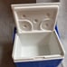 VINTAGE COLEMAN Small Blue/White COOLER MODEL 5205 Lunch Box Hunting Fishing.