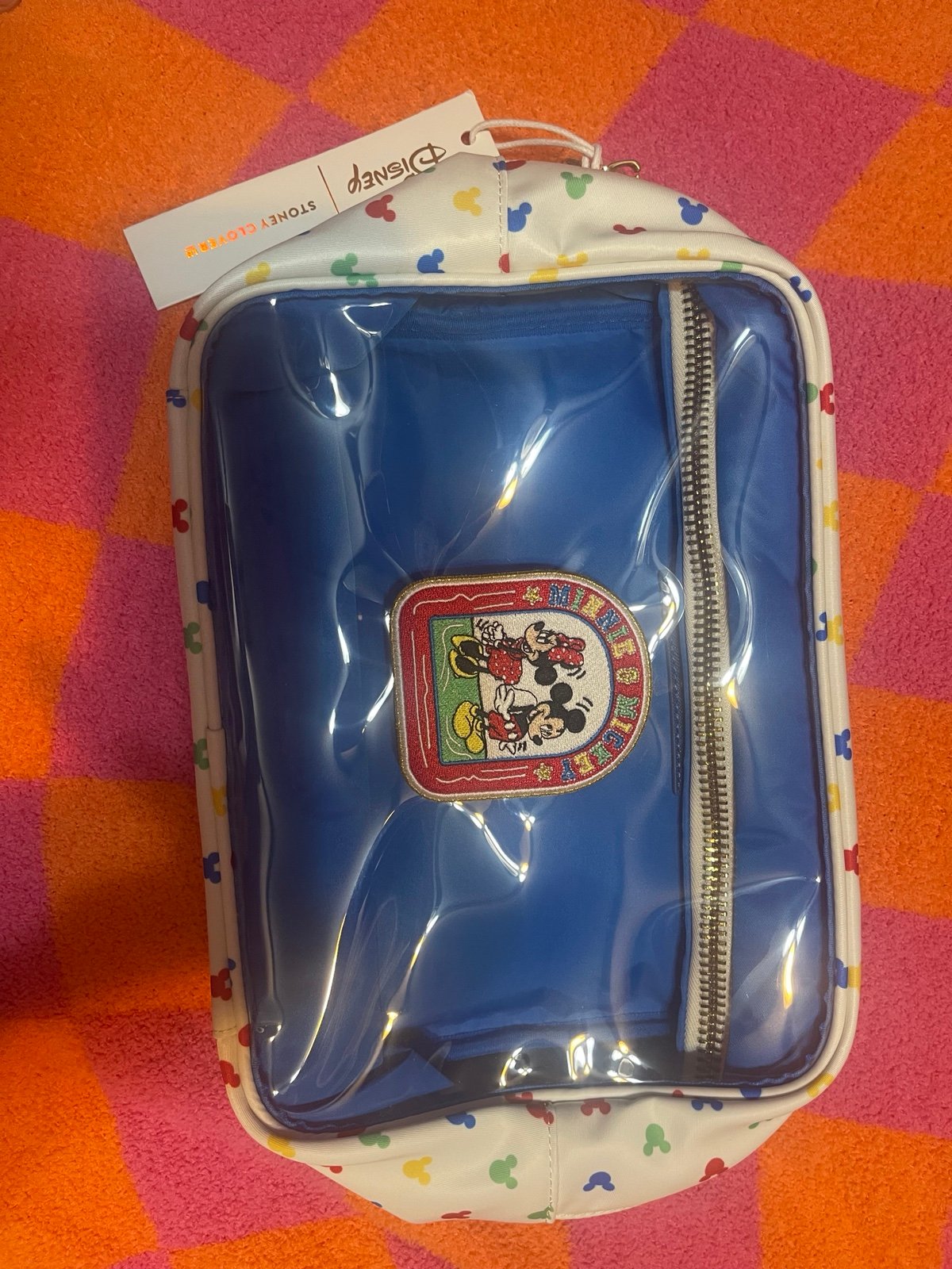 Stoney clover lane disney large pouch mickey confetti