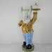 Andrea By Sadek Ceramic Bunny Rabbit Figurine Chef Walking Holding Cake *FLAW*