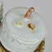 Andrea By Sadek Ceramic Bunny Rabbit Figurine Chef Walking Holding Cake *FLAW*