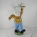 Andrea By Sadek Ceramic Bunny Rabbit Figurine Chef Walking Holding Cake *FLAW*