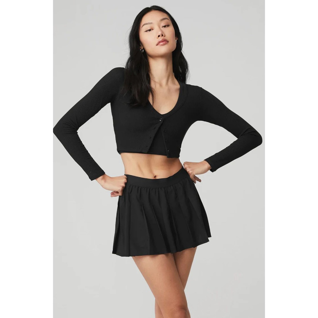 Alo Yoga Black XS cropped whisper cardigan NWT Sold Out