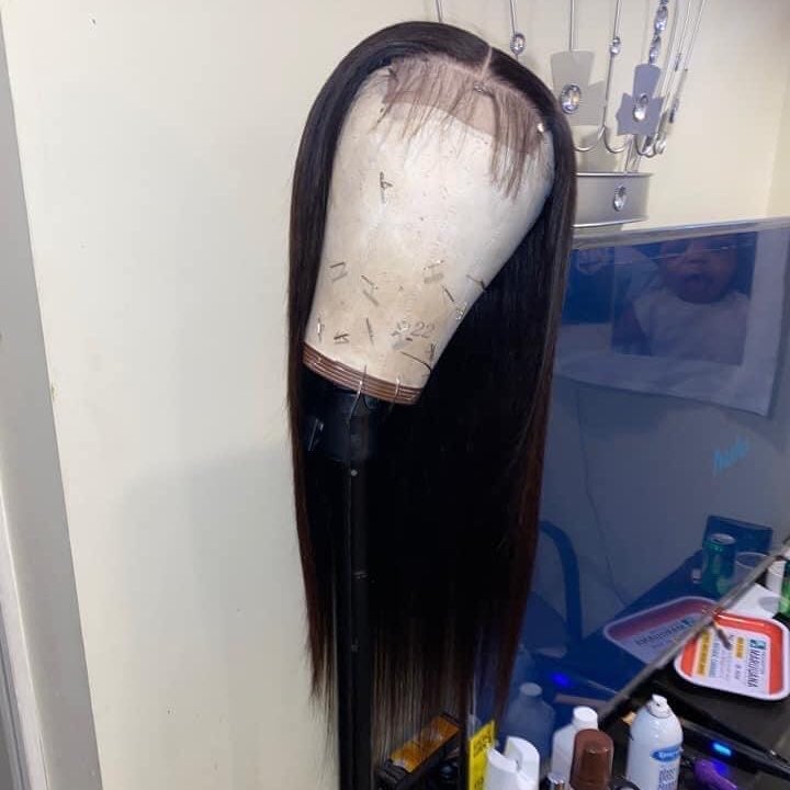 Closure black wig