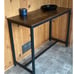 NEW Industrial Rectangular Dining Table ONLY, Adjustable Feet Sturdy Metal Frame
