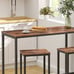 NEW Industrial Rectangular Dining Table ONLY, Adjustable Feet Sturdy Metal Frame