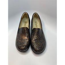 Alegria Emma Bronze Bouquet Slip On Shoe Women 38 US 8-8.5 Comfort Leather Shoes