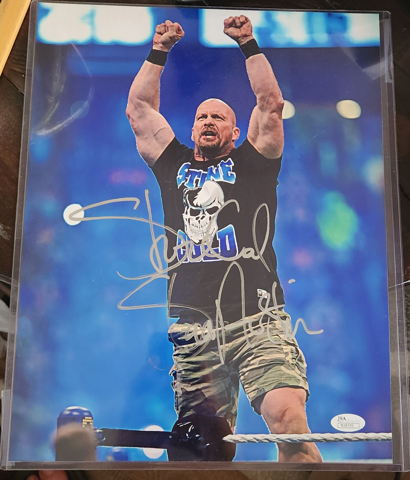 Stone Cold Steve Austin Signed 11x14