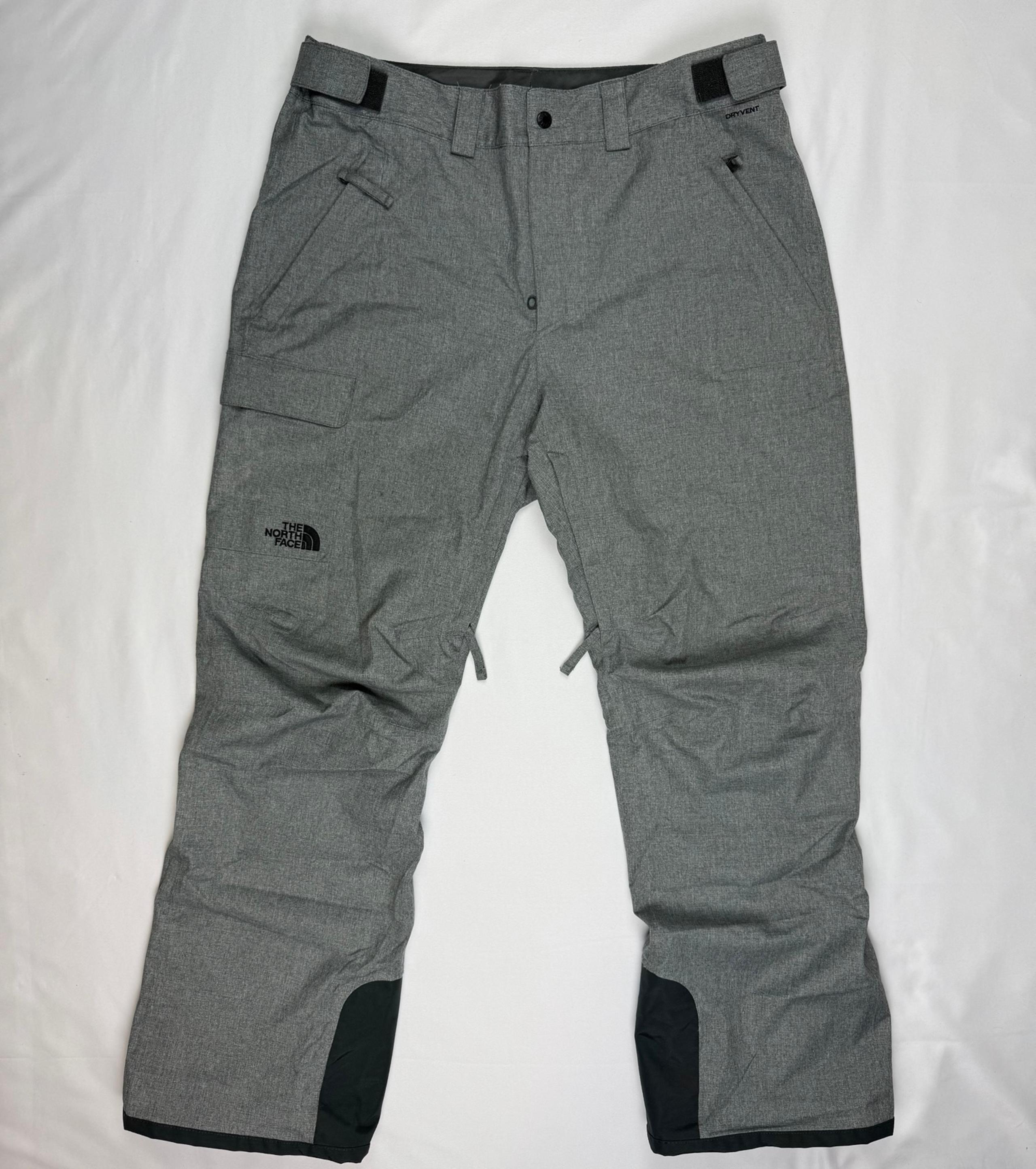 The North Face Mens Dryvent Snow Pants Sz Large Grey Insulated Ski Snowboard A9