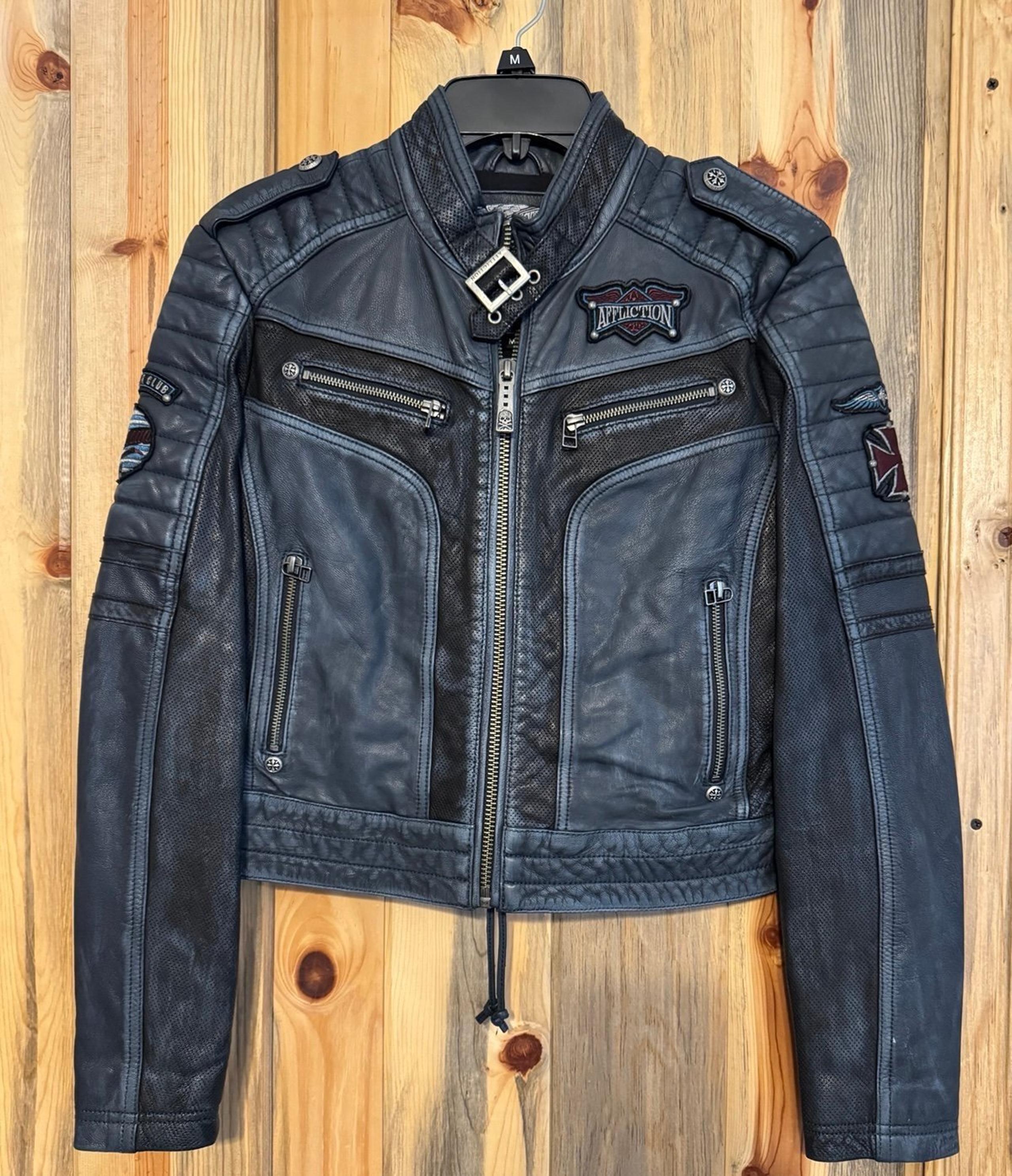 Affliction Women's Jacket limited Edition Leather Lethal Attack motorcycle