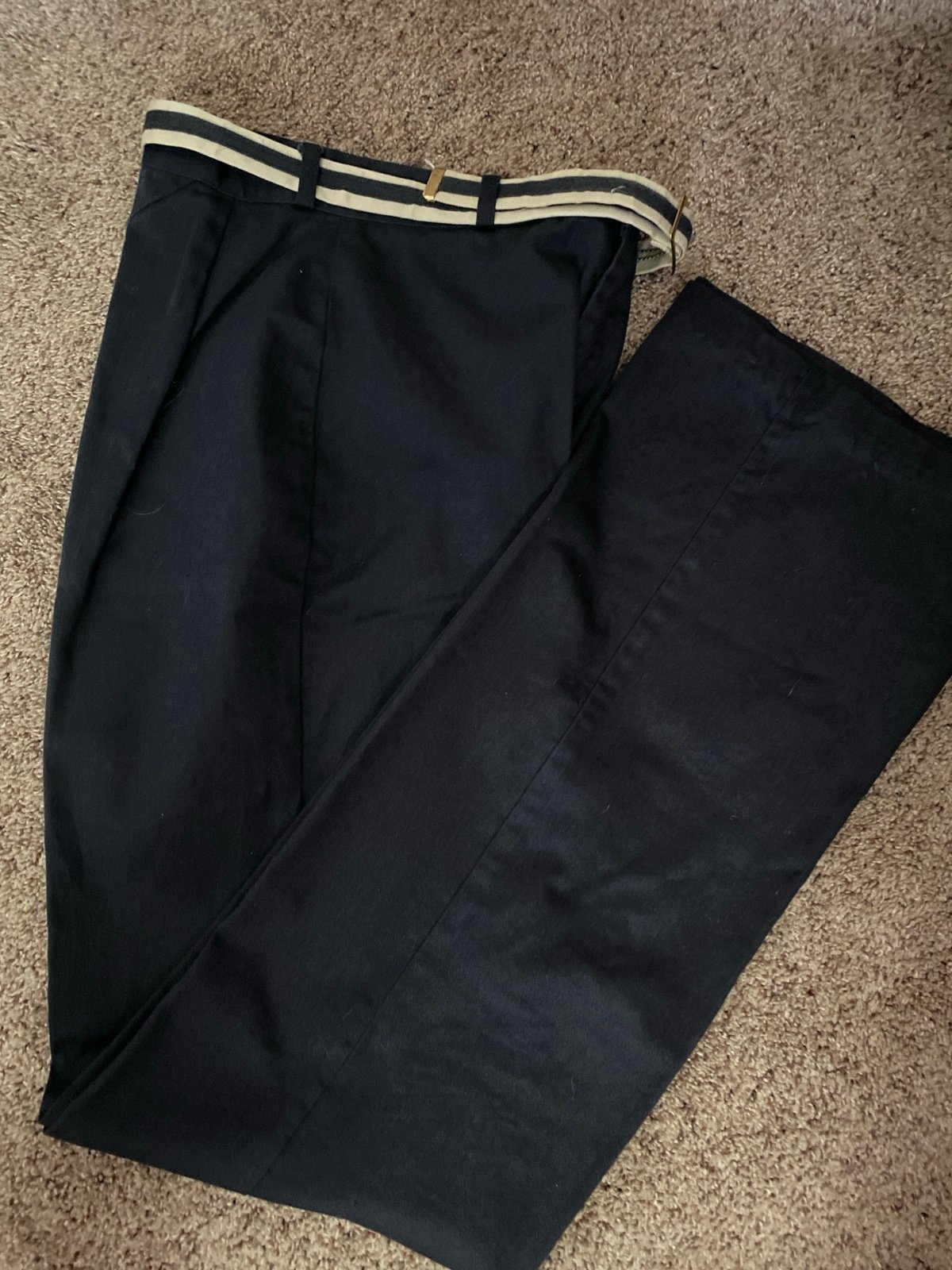 Vintage 1970’s womans high rise wide leg black pants
