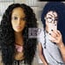 Big curly human hair lace front wig 24in
