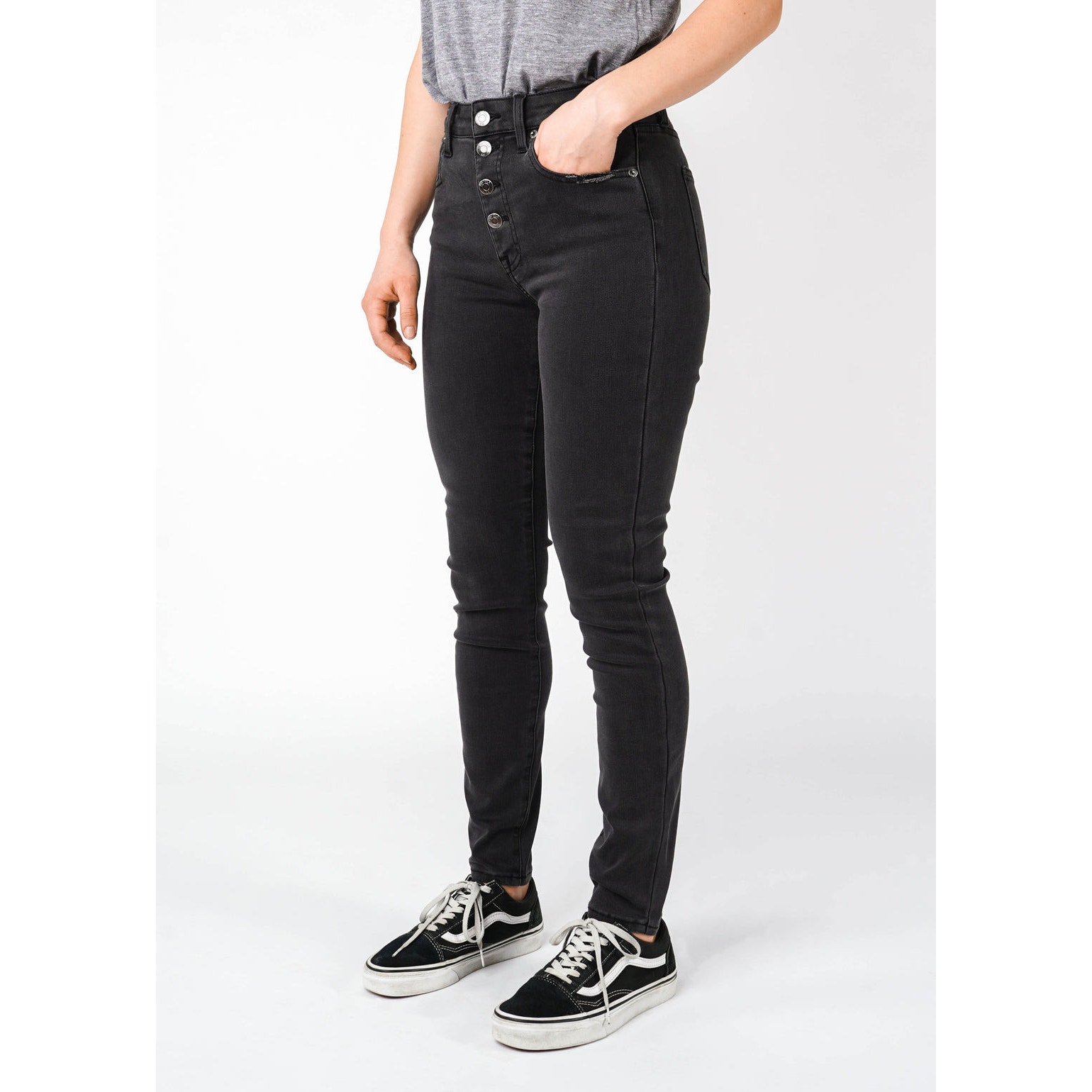 Pistola Aline Black High-Rise Skinny Jeans Size 27