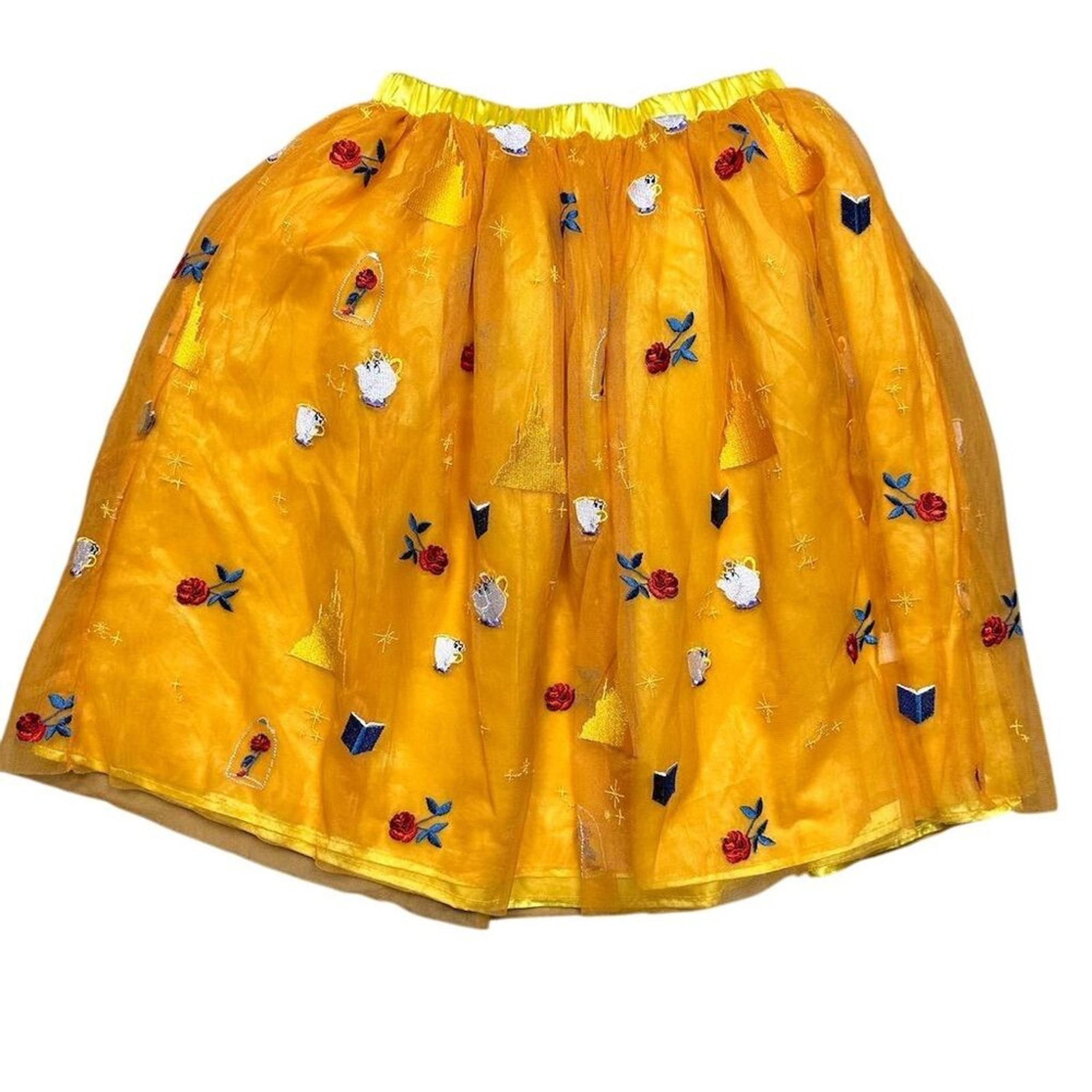 Hanna Andersson Girls L Yellow Tutu Skirt Disney Beauty and the Beast