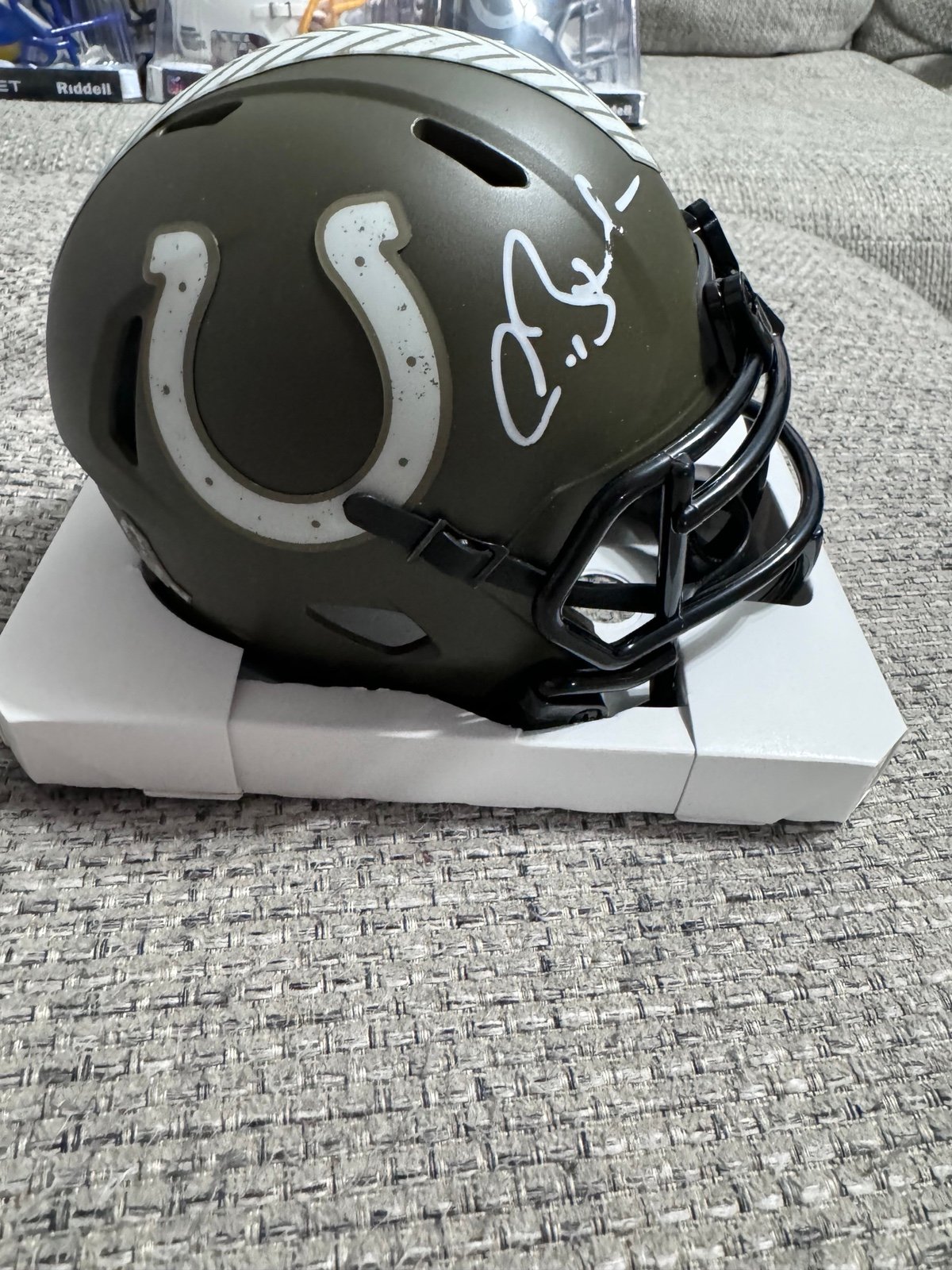 Antoine Bethea signed autograph Indianapolis Colts STS mini helmet - Beckett coa