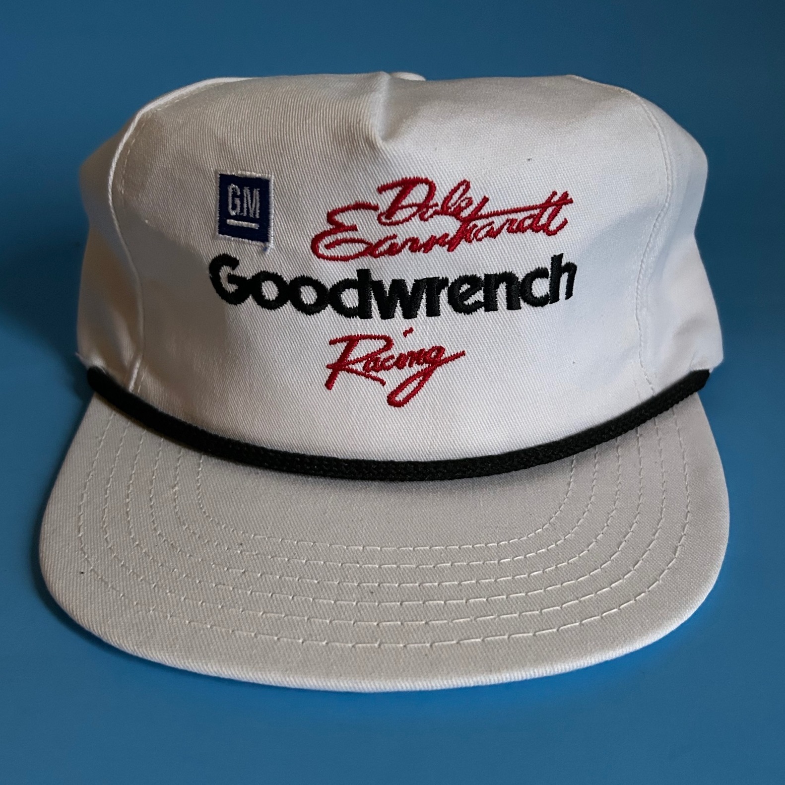 Vintage 1990's Dale Earnhardt Goodwrench Racing Rope Trucker Hat VTG GM
