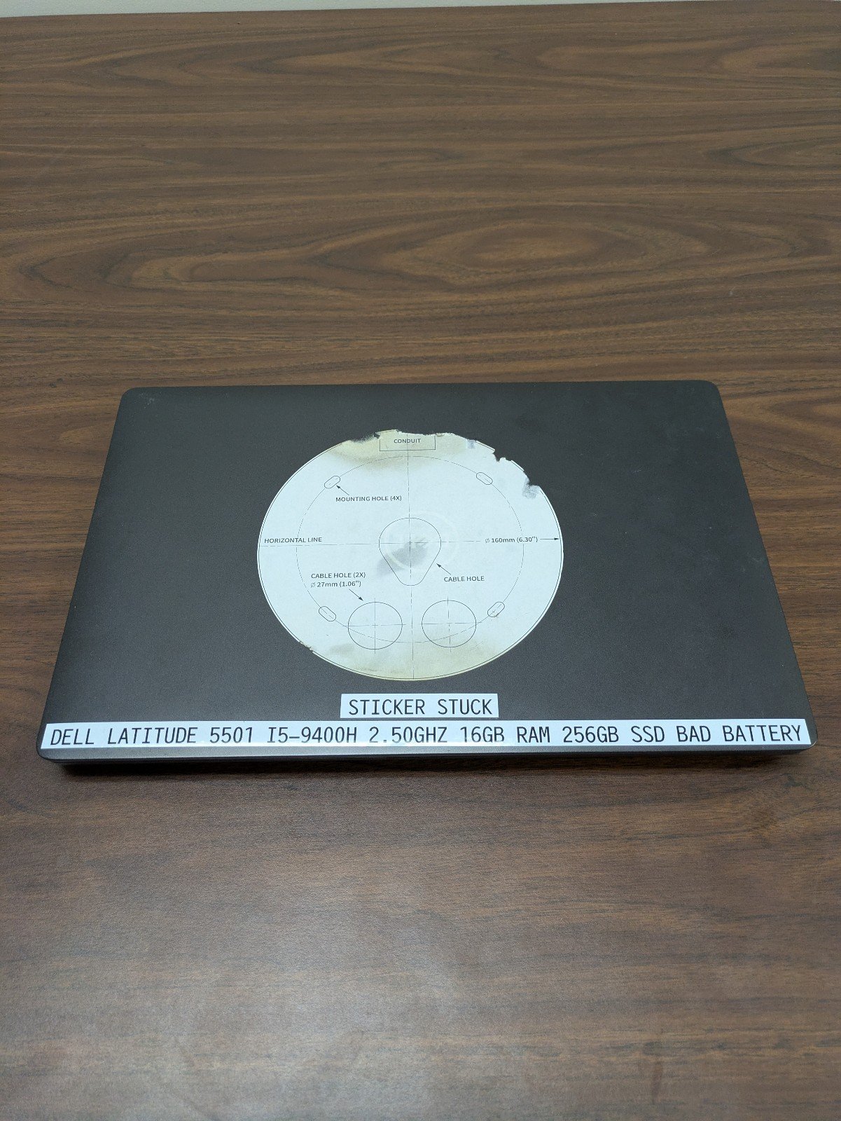 Dell Latitude 5501 I5-9400H 2.50GHz 16GB Ram 256GB Ram Sticker Bad Battery