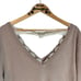 Divided H&M Women's XL Rose Lace-Trimmed Romantic Tunic V-Neck Sweater XL