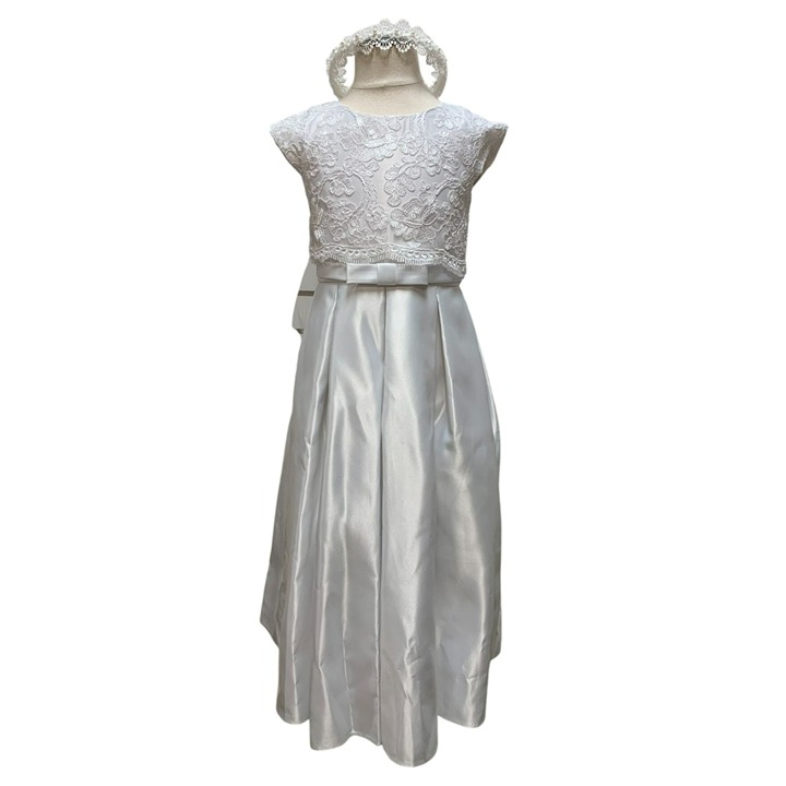 Sweet Kids Communion/Flower Girl White Dress With Matching Veil Size 7
