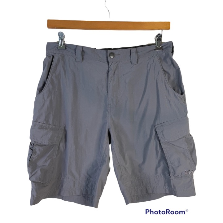 REI Men's Grey Relaxed Fit Cargo Pockets Hiking Shorts
