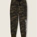 VS PINK Cropped Cinched Campus Hoodie & Jogger Set Camo Sz L