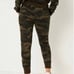 VS PINK Cropped Cinched Campus Hoodie & Jogger Set Camo Sz L
