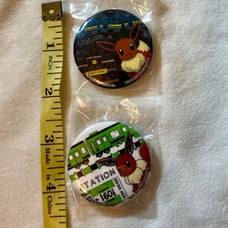 Pokemon Poketabi blind packed Eevee can badge x2