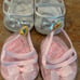 Build-a-Bear Workshop clear blue and pink high heel shoes - lot of 2 pair