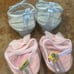 Build-a-Bear Workshop clear blue and pink high heel shoes - lot of 2 pair