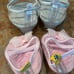 Build-a-Bear Workshop clear blue and pink high heel shoes - lot of 2 pair