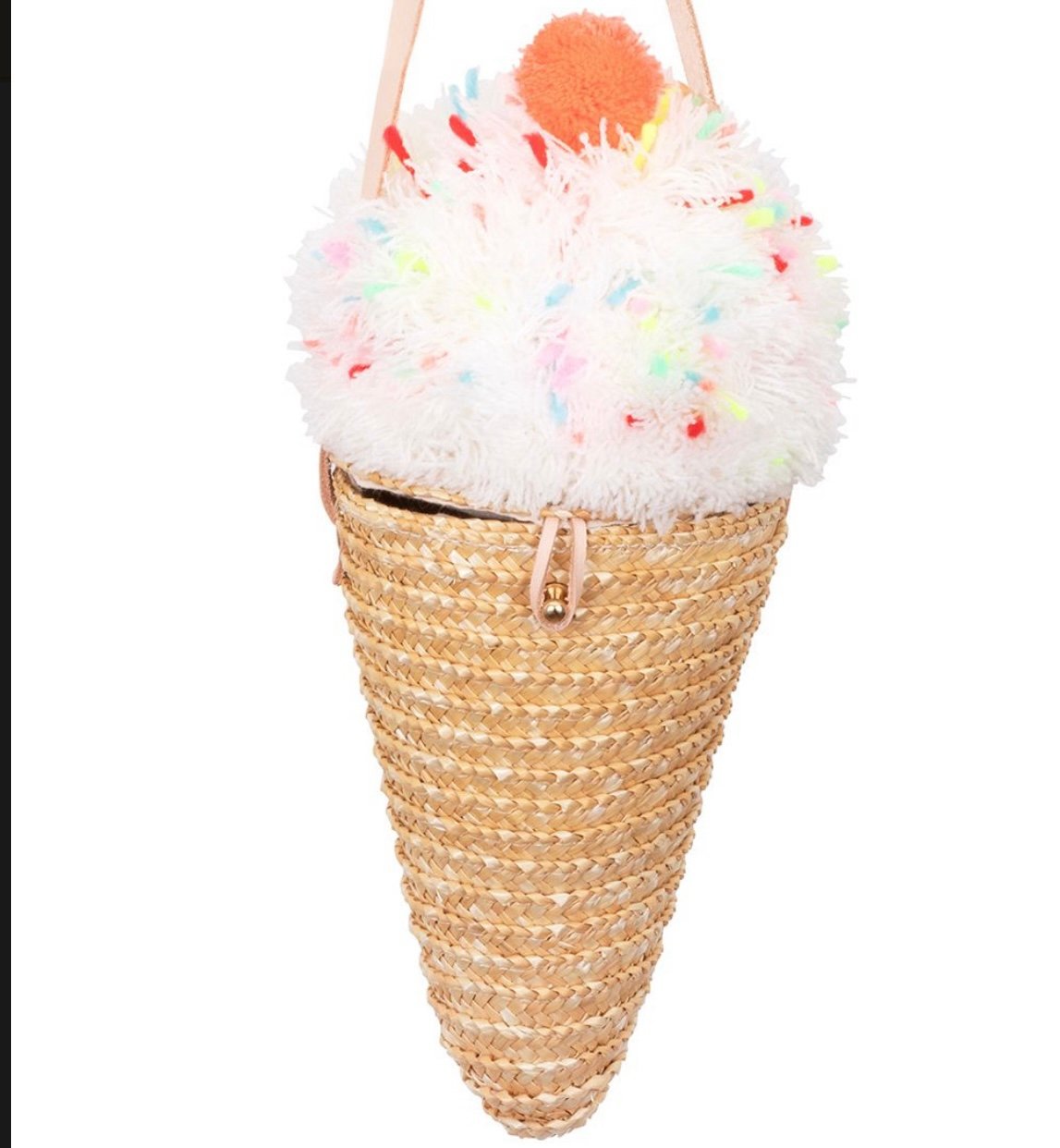 NWOT Meri Meri Ice Cream Straw Cross Body Purse