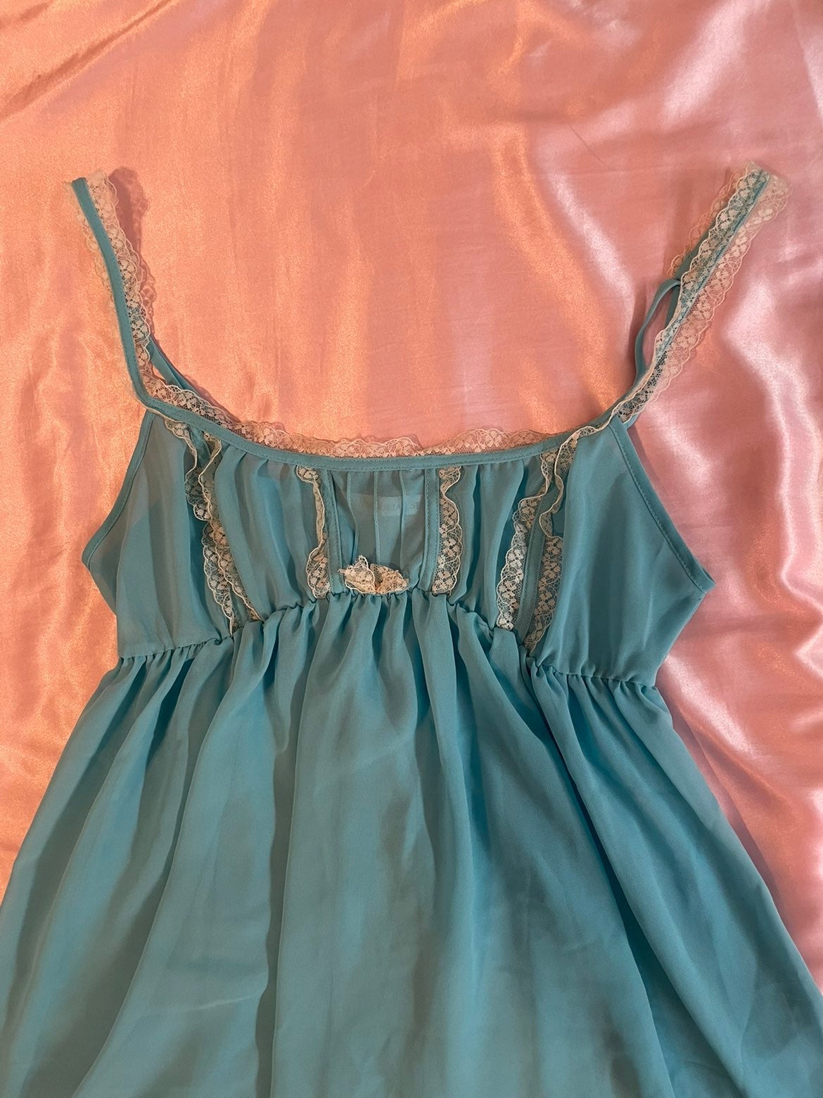 Victorias secret blue babydoll top