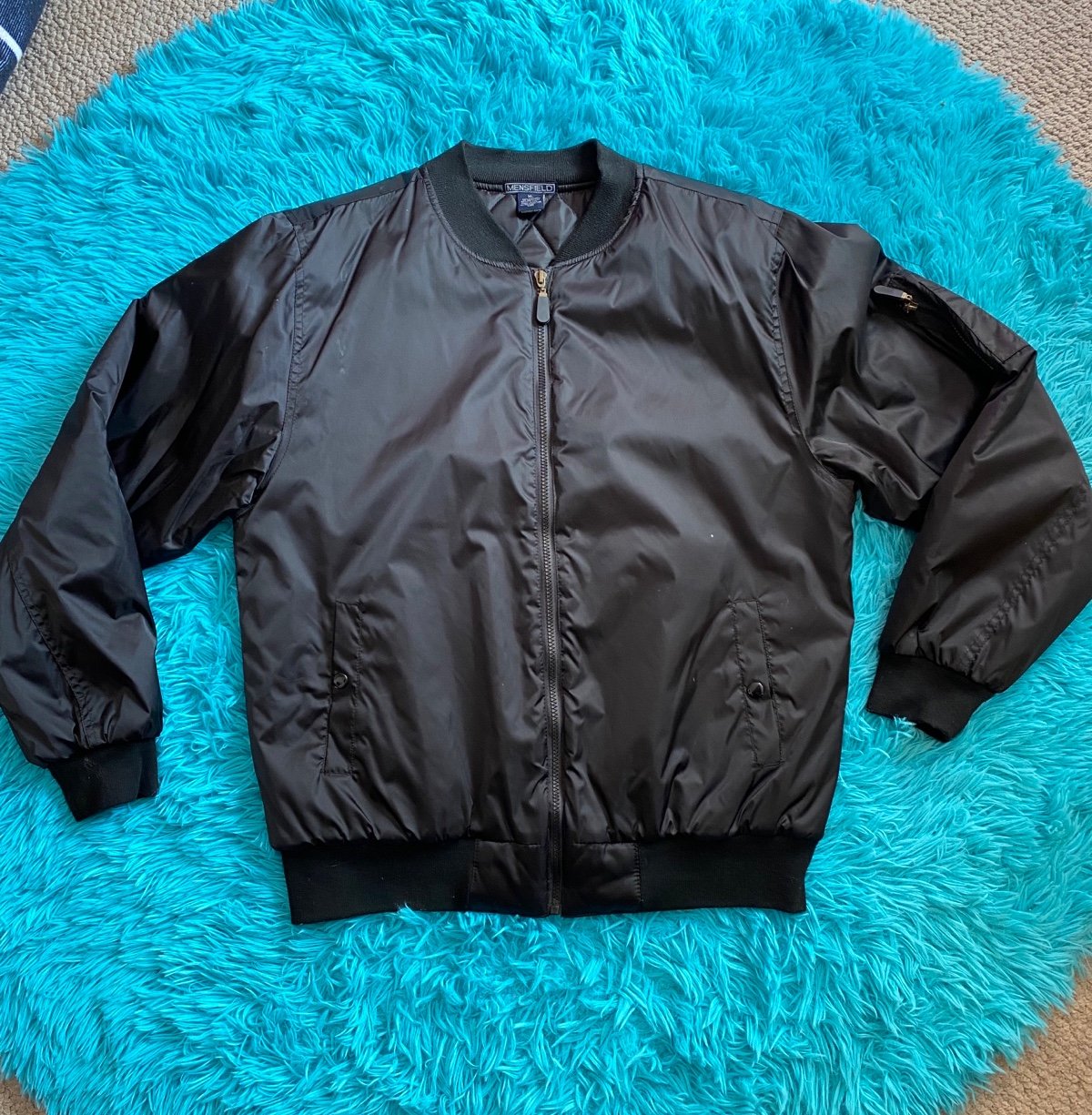 Mensfield black bomber jacket