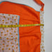 Vintage 80s hello kitty pin up vibes gardening floral bright orange apron skirt