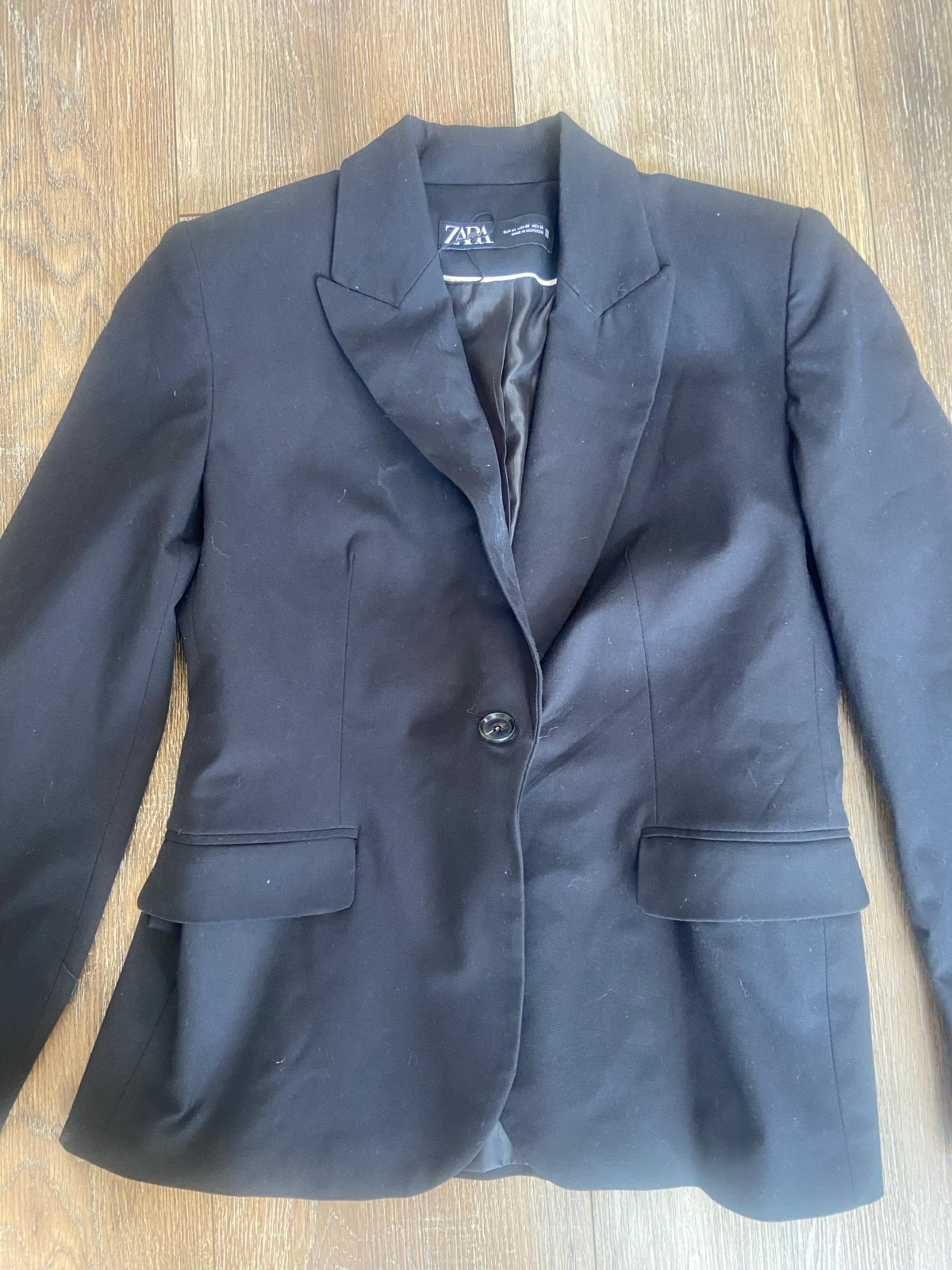 Zara black classic blazer size 8 medium