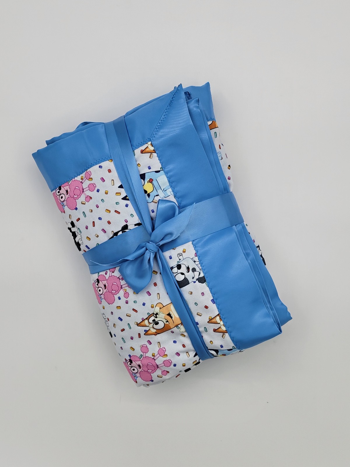 Beautiful Lovely Bluey & Bingo cotton Kids blanket,satin binding blanket 44 x 60