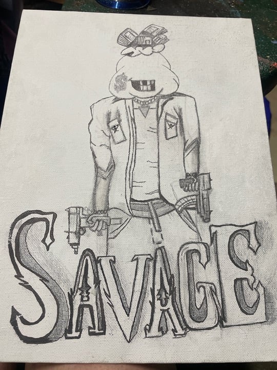 Original sketch savage moneybags*