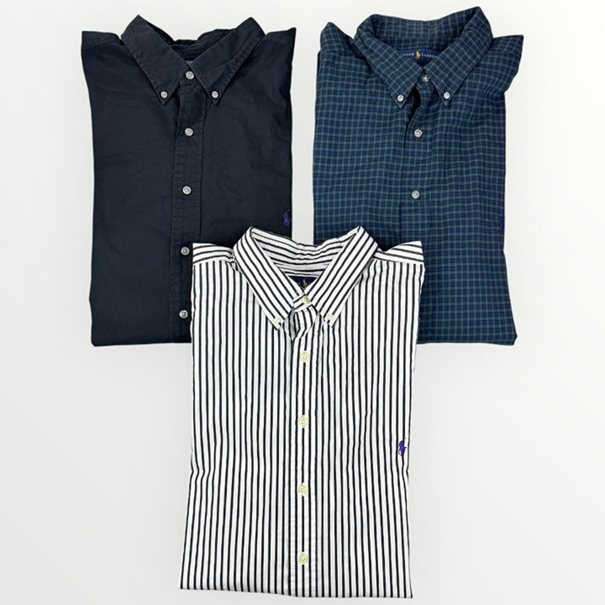 Ralph Lauren Bundle Mens Classic Button Down Preppy Dress Shirt Long Sleeve 2XLT