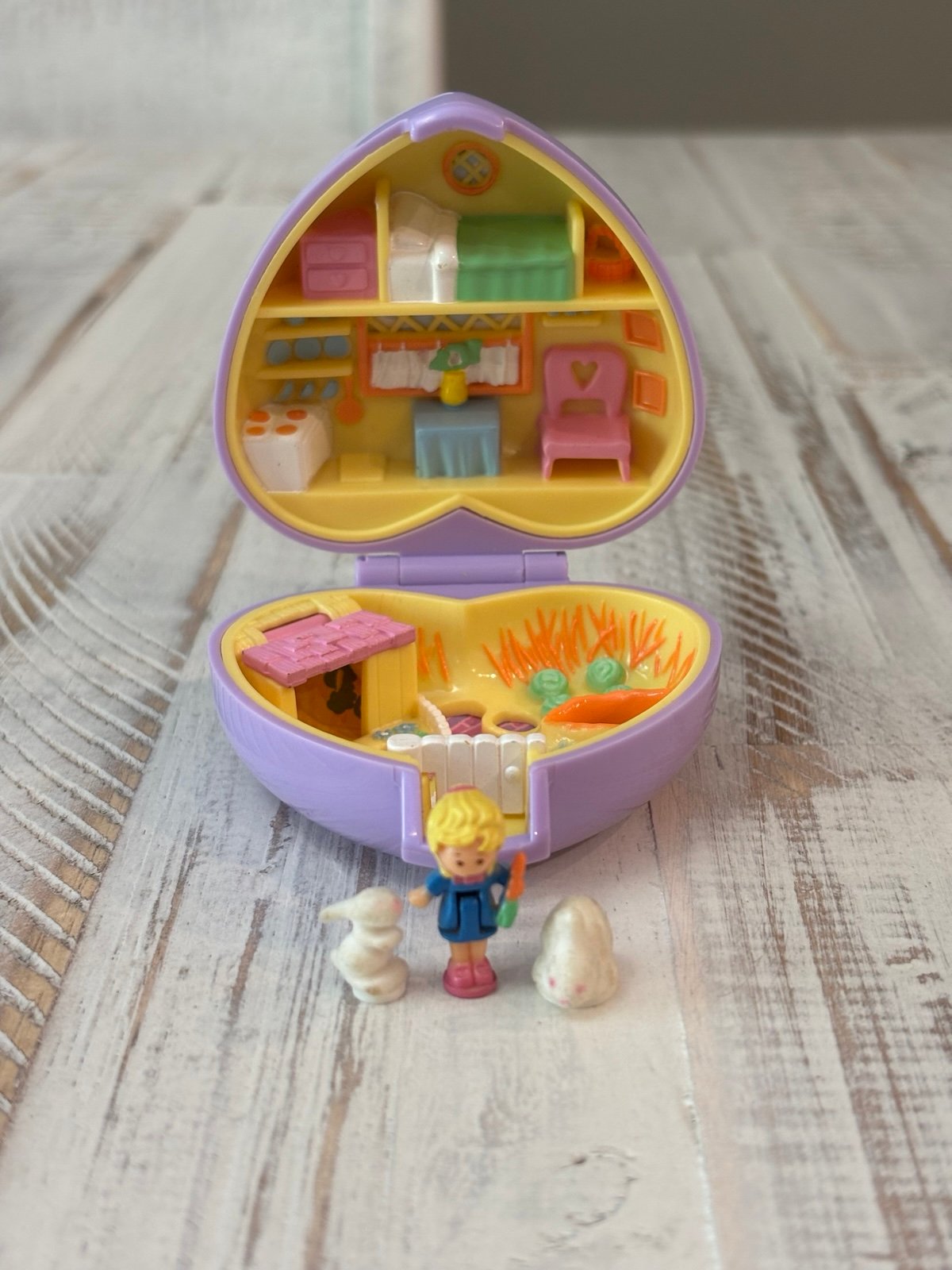 Vintage Polly Pocket 1993 Pretty Bunnies Complete Bluebird Toys